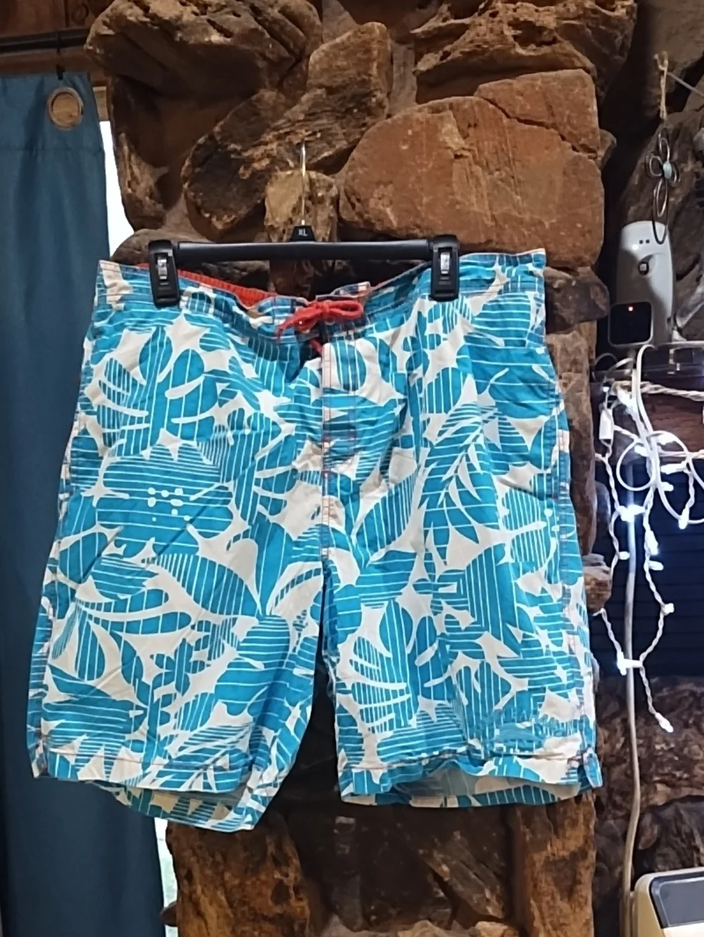 Tommy Bahama Blue & White Swim Trunks